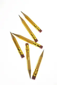 Still Life Studio Shots Prints: Pencils, sharpened with rubber tips
