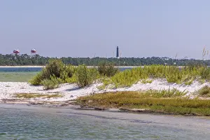 Images Dated 30th June 2024: Pensacola Lighthouse Print Across Pensacola Bay