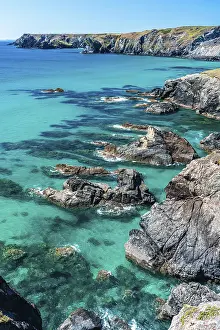 Uninhabited Shoreline Prints: Pentreath Beach and Cliffs, Cornwall