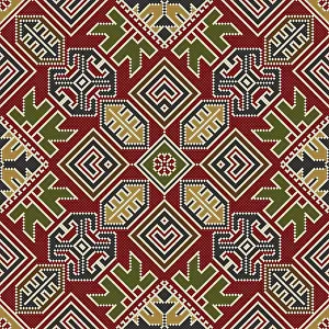 Deserted Interior Space Prints: Persian seamless pattern, vector template design
