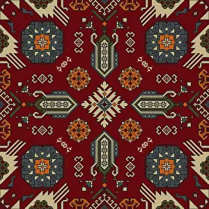 Geometric Pattern Illustration Prints: Persian seamless pattern, vector template design