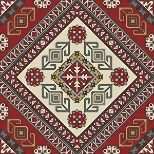 Geometric Pattern Illustration Prints: Persian seamless pattern, vector template design