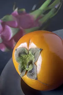 Tropical Fruit Photography Prints: Persimmon
