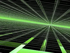 Fractal Background Prints: Perspective background - abstract computer-generated image