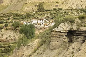 Himalayan Mountain Range Prints: Phugtal Gompa, a remote Buddhist monastery