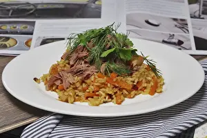 Arabic Cuisine Prints: Pilaf with beef