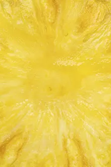 Full Frame Pineapple Photo Prints: Pineapple fruit background from above
