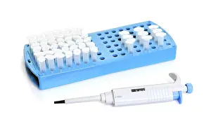 Laboratory Equipment Prints: Pipette and Eppendorf Tubes