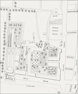 Peterborough House Plan Print, Westminster, London, 1734