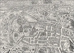 Plan of the Siege of Edinburgh in 1573 Print