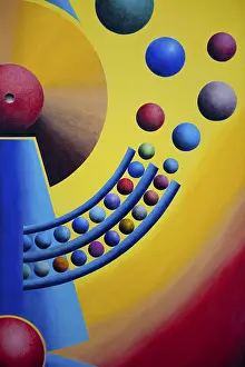German Painter Artwork Prints: Planet clock throwing planets into their orbits