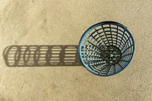 Deserted Golf Course Prints: Plastic Golf Range Basket with Shadow
