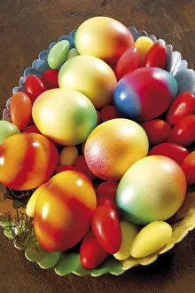 Colorful Easter Eggs Prints: Plate full of coloured Easter eggs