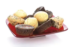 Baked Goods Studio Shot Prints: Plate of muffins