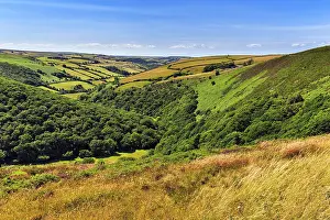 Exmoor National Park Prints: Plateau with valleys and fields