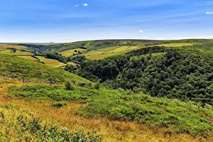 Exmoor National Park Prints: Plateau with valleys and fields