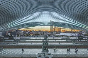 Belgium Prints: Liege-Guillemins Station Print, Belgium