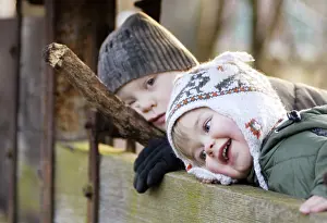 Childhood Joy Prints: Playing siblings