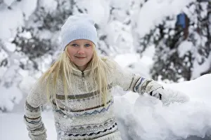 Winter Portrait Prints: Playing in the snow
