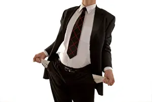Businessman Struggles Prints: Empty pockets