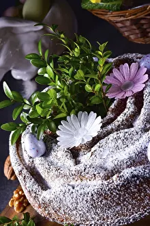 Eastern European Desserts Prints: Polish Easter cake with nuts and chocolate