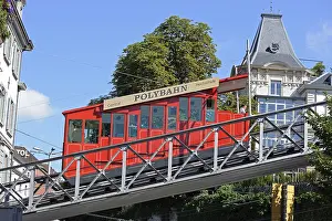Narrow Gauge Railway Europe Prints: The Polybahn, a funicular railway