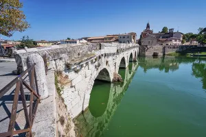 Emilia Romagna Heritage Sites Prints: Ponte d'Augusto, Rimini, Emilia-Romagna