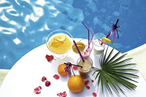 Refreshing Cocktails Prints: Poolside drinks, refreshing