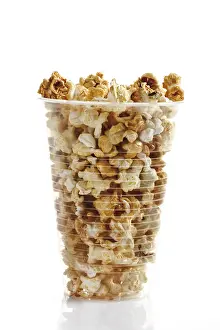 Studio Shot Sweets Prints: Popcorn in a plastic cup