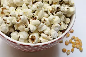 Snack Food Prints: Popcorn (Zea mays) in shell and corn kernels