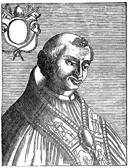 Pope Donus oder Domnus Historical Print