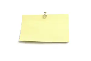 Cut Out Images Prints: Post-It, blank note and pin, blank