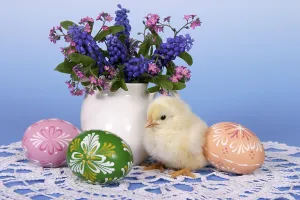 Embellished Easter Eggs Prints: Easter setting