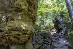 Sandstone Rock Formations Europe Prints: Path to the Devil's Gorge