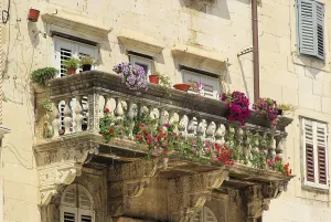 Mediterranean Urban Environment Prints: Split balcony, split balcony
