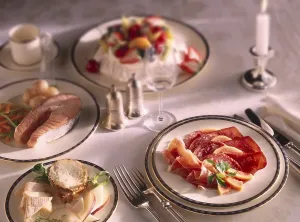 No People Dining Room Prints: Table setting, starter Charcutterie