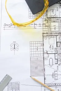 Catholic Church Interior Design Prints: Top view complex architectural plan