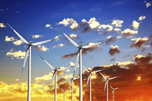 Wind Wheel Generator Prints: Power in the sky