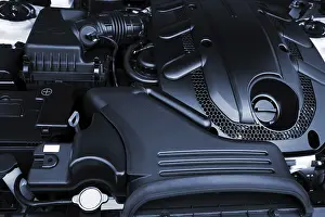 Modern Car Engine Prints: The powerful engine of the modern car