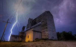 Prairie Storm Clouds Prints: Prairie Storm Clouds in Saskatchewan Canada dramatic Lightning