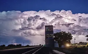 Prairie Storm Clouds Prints: Prairie Storm Clouds in Saskatchewan Canada dramatic Scene