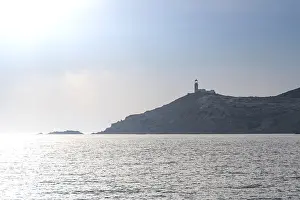 Uninhabited Greek Islands Prints: Prasonisi lighthouse in the evening light
