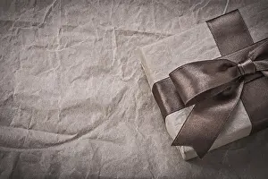 Christmas Gift Box Prints: Present box on wrapping paper holidays concept