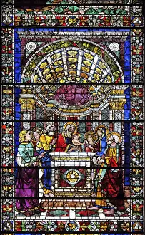 Colorful Church Windows Europe Prints: Presentation of Jesus in the Temple