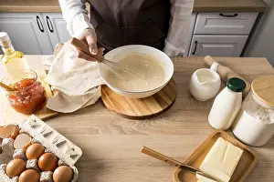 Sweet Treats Baking Prints: The process of preparing breakfast in the kitchen