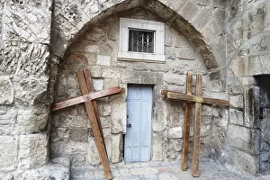 Old Town Tourist Attraction Prints: Procession of crosses in Jerusalem