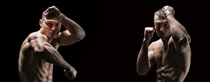 Professional Boxer Prints: Professional boxer posing in the studio