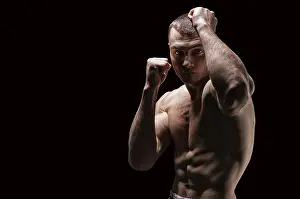Professional Boxer Prints: Professional boxer posing in the studio