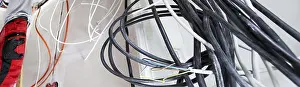 Building Shell Construction Prints: Professional electrical installation on a building shell