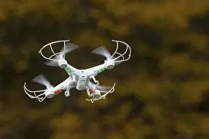 Quadcopter Technology Prints: Quadcopter, drone with camera